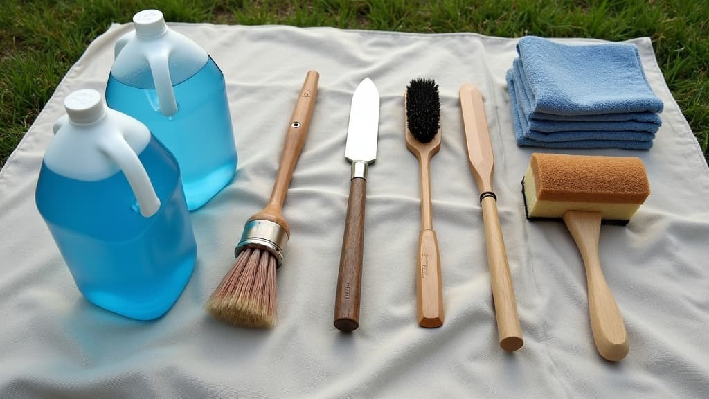 Headstone cleaning supplies