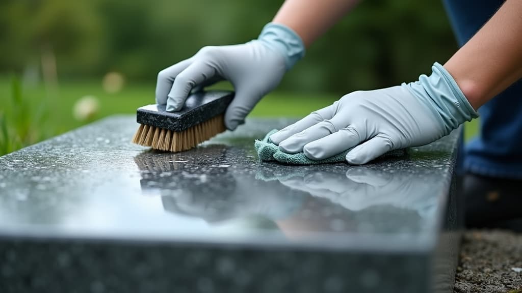 The careful cleaning process