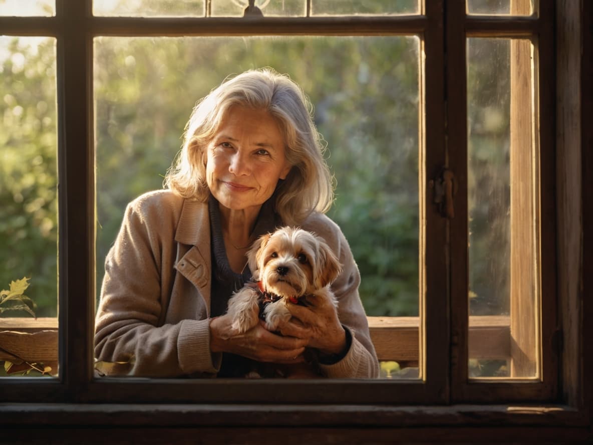 Grandma with a New Dog