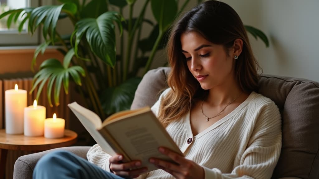 Person reading self-help book to learn coping strategies after pet death