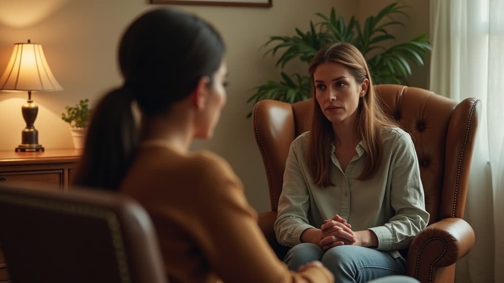 Grieving person receiving counseling after the death of a pet