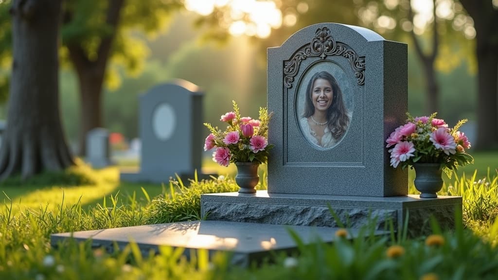 Granite memorial headstone