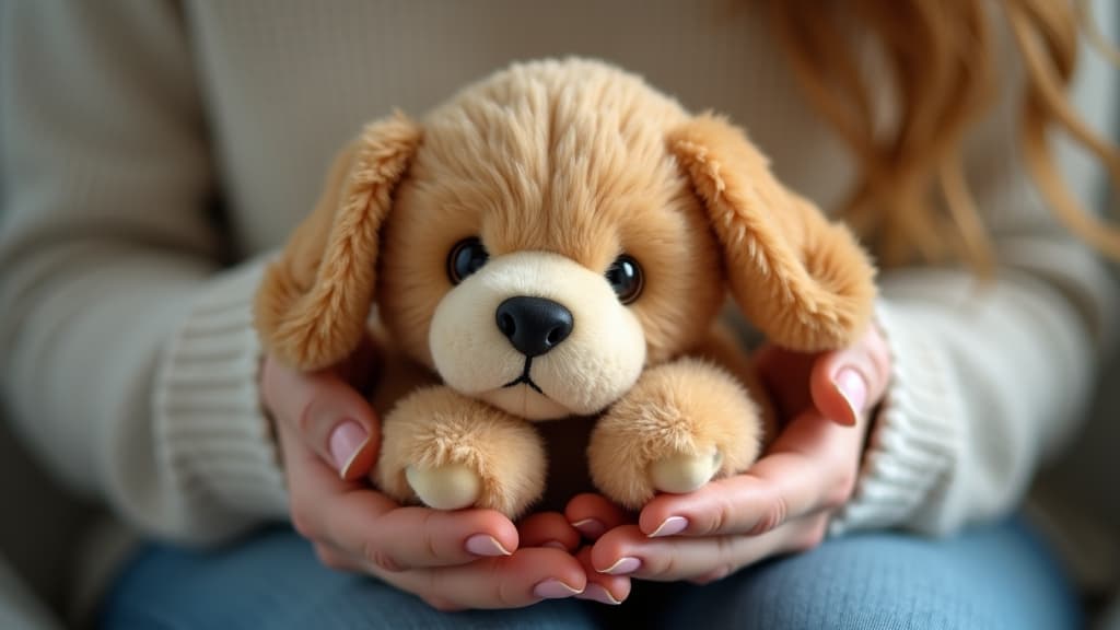 Realistic plush replica of a pet