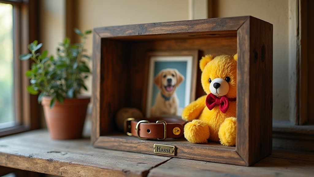 Pet memory shadow box