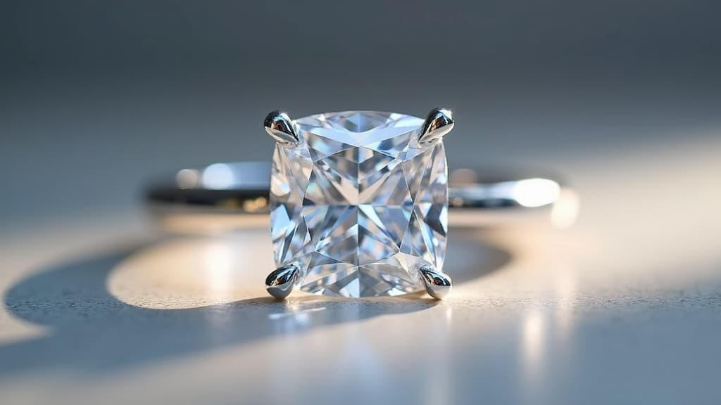 Sparkling diamond made from pet ashes