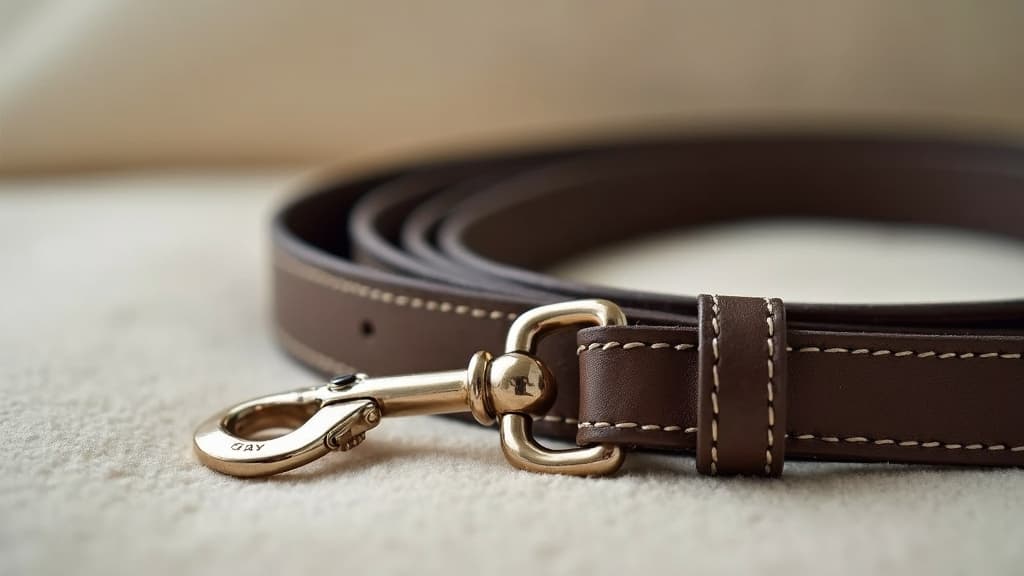Empty pet collar and leash
