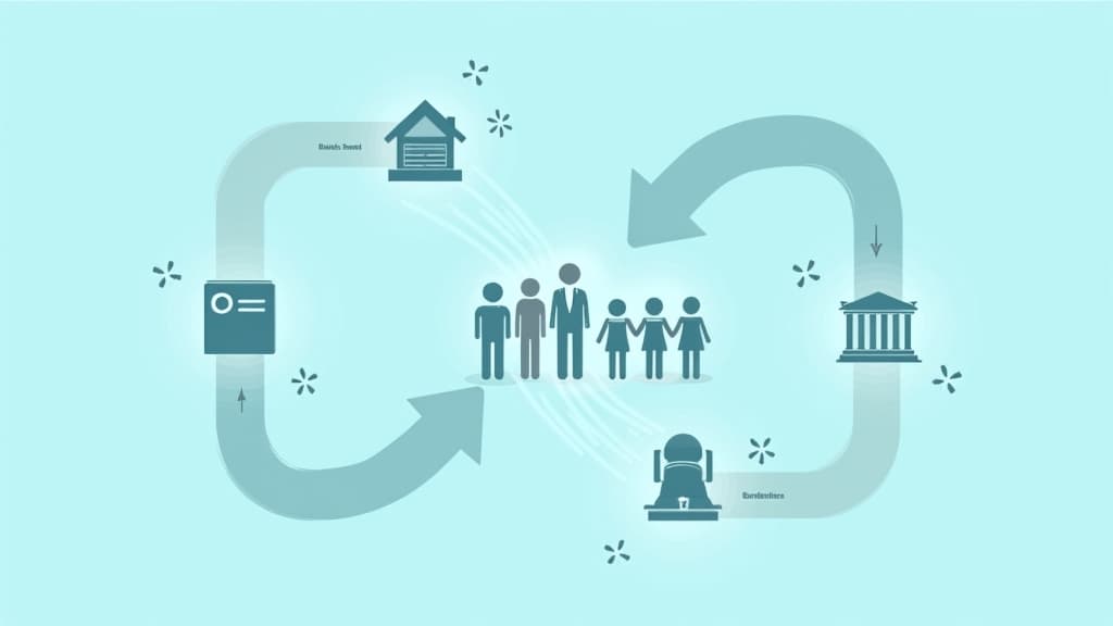 A clear illustration showing financial accounts that no probate required