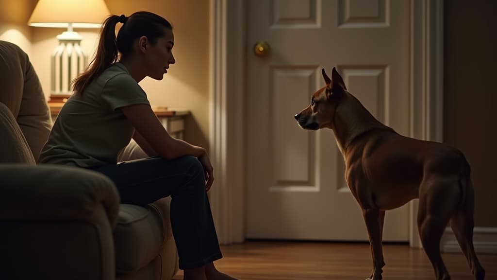 Ethereal hint of a dog's presence nearby