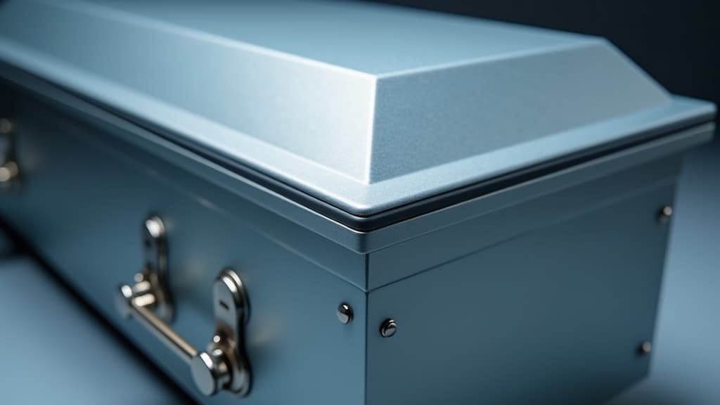 A high-quality metal casket