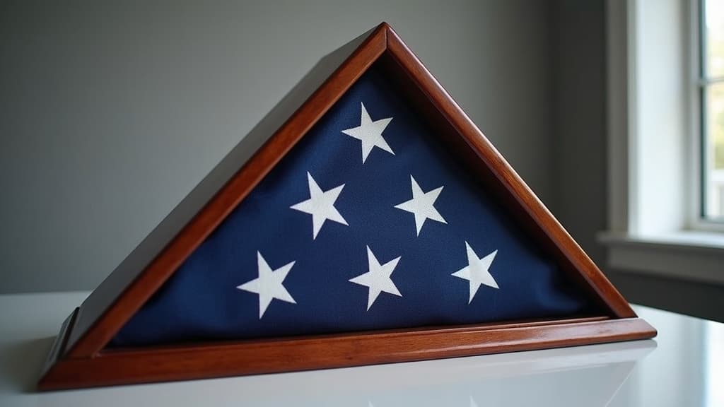 A perfectly folded American flag