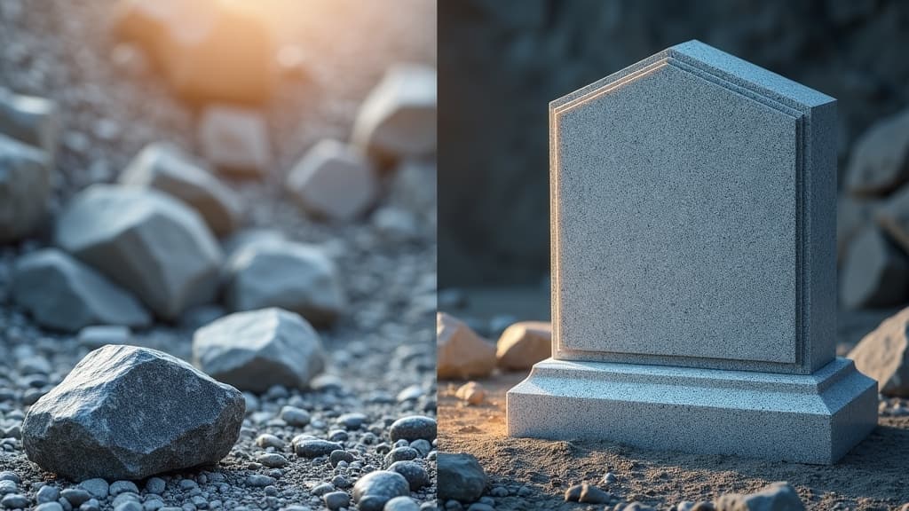 A granite extraction from a quarry.