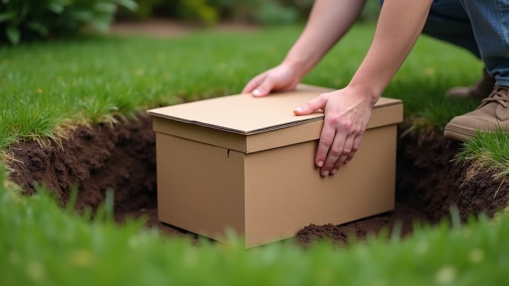 A biodegradable pet casket or a pet wrapped in a blanket.