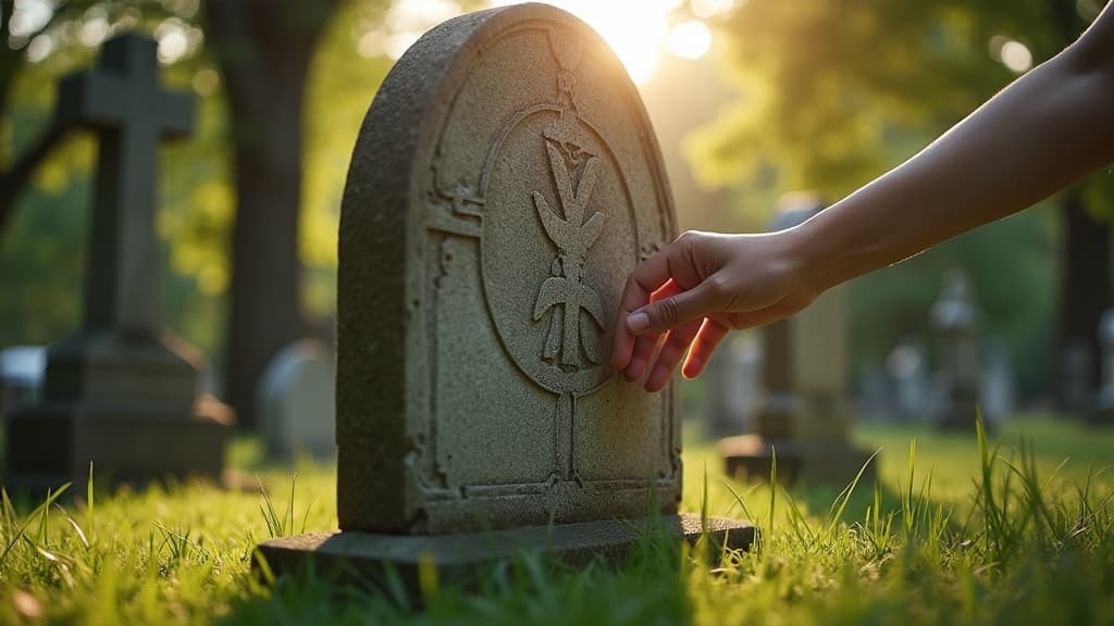 The act of understanding gravestone meanings.