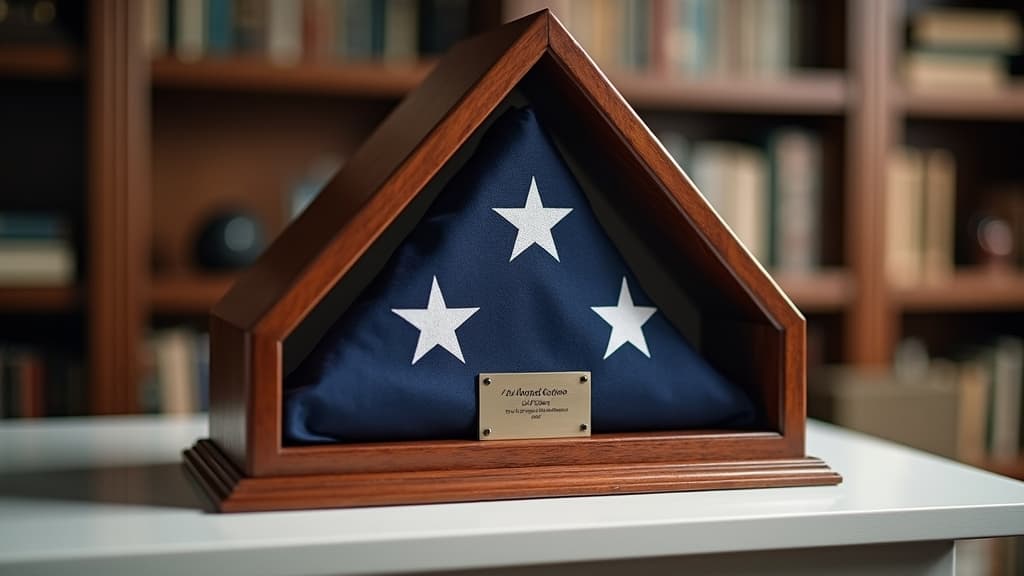 A perfectly displayed American flag