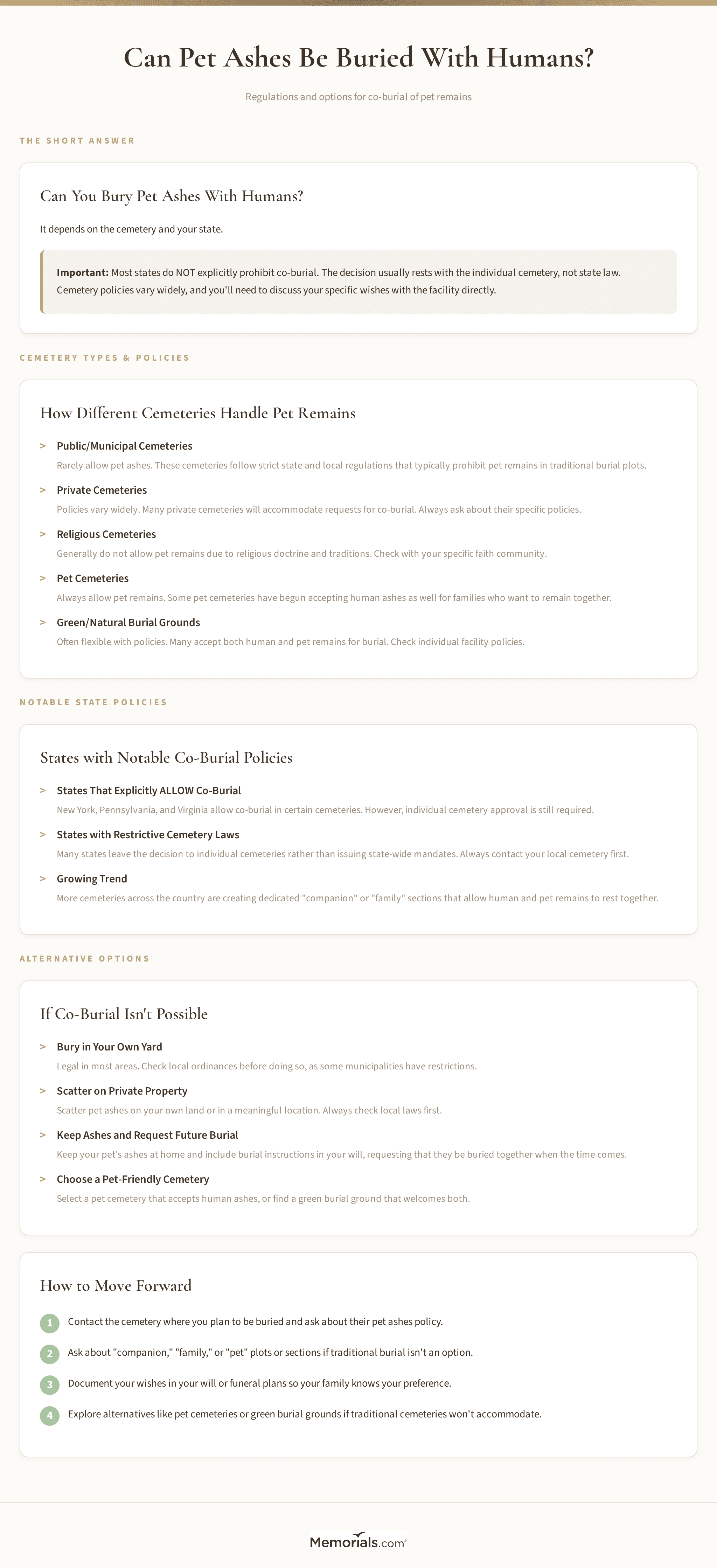 State-by-state pet ashes burial regulations overview