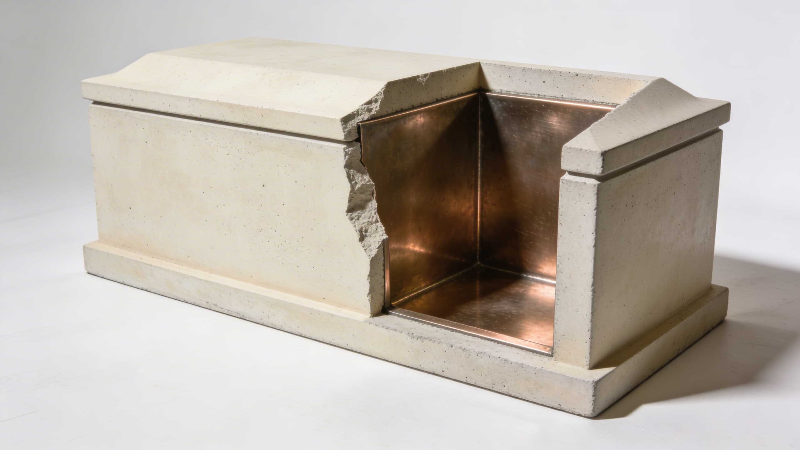 Inside a burial vault