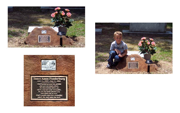 A ceramic photo an either be placed in the stone or on the plaque