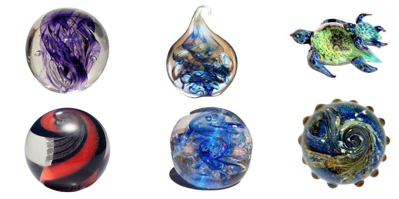 Cremation Glass Art Paperweights