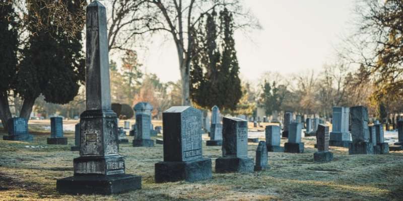 Grave Yard with Headstones