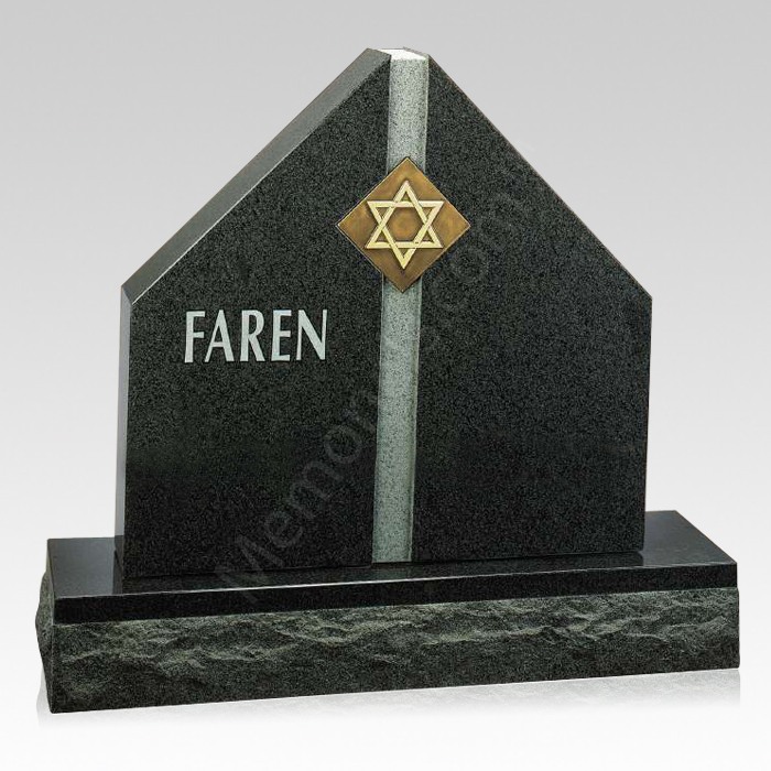 A Star of David symbol on a headstone