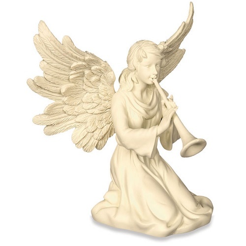 An angel playing a trumpet