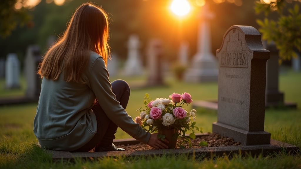 The cemetery as a place for the living to grieve and remember.