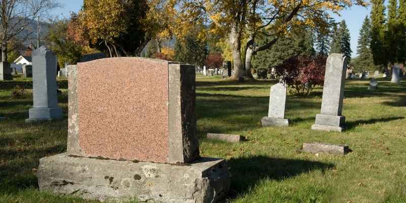 Cemetery with Headstones