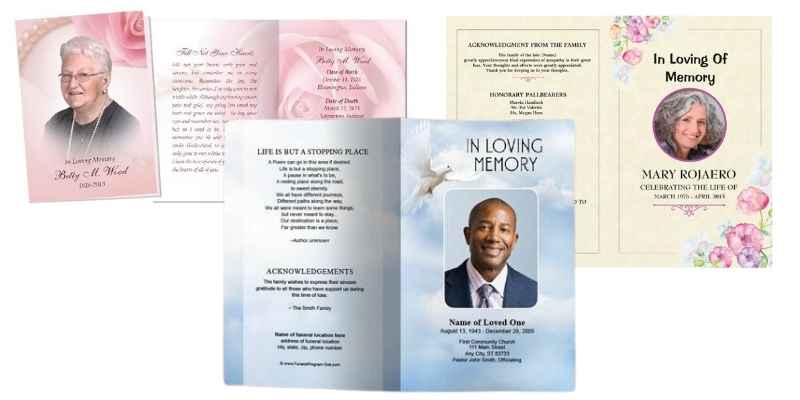 Sample Funeral Programs