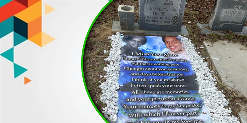 Customized grave blankets