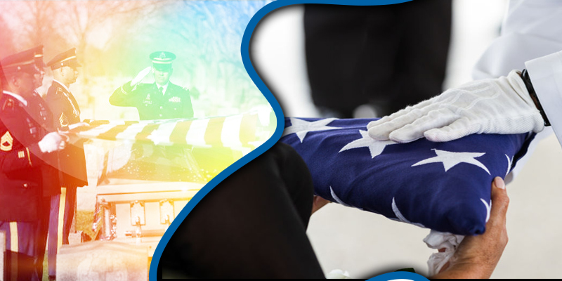 Who receives the military funeral flag