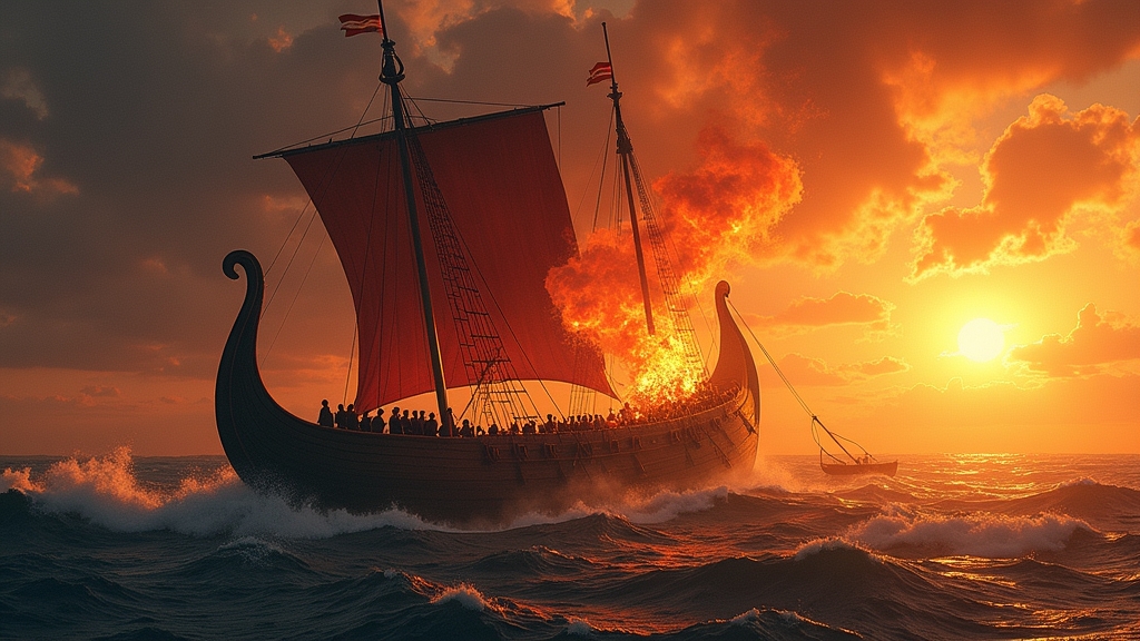 Ancient ship burial legends