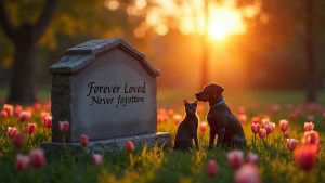 Peaceful pet memorial garden