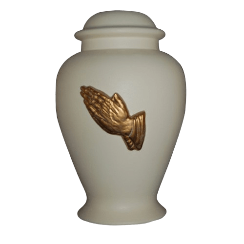 Praying Hands Ivory Cremation Urn