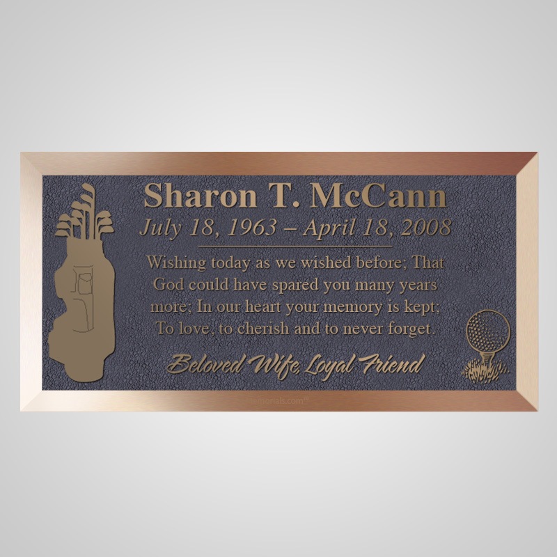 Golf Clubs Bronze Plaque