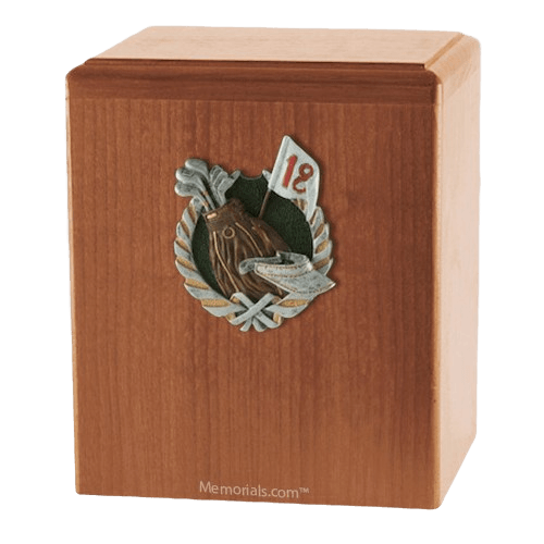 18th Hole Light Cherry Cremation Urn