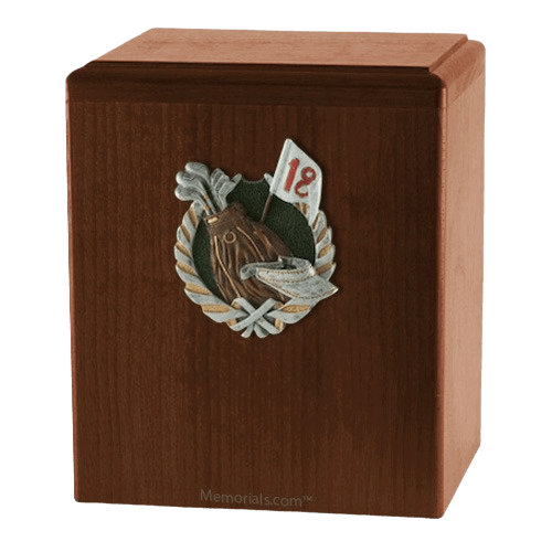18th Hole Walnut Cremation Urn
