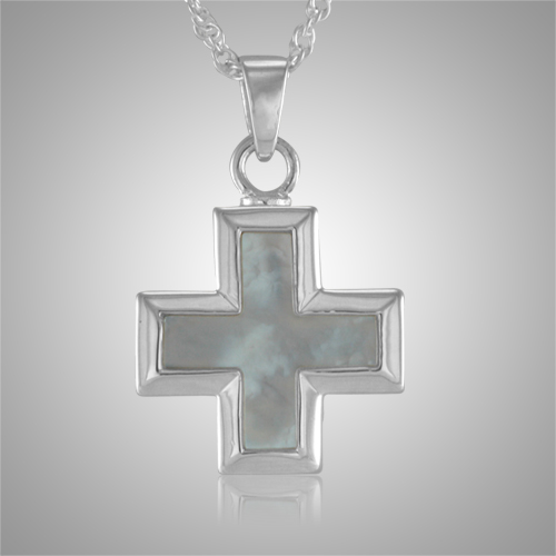 Pearl Mini Cross Keepsake Pendant III