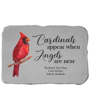 Cardinal Always With You Marble Tribute Keychain