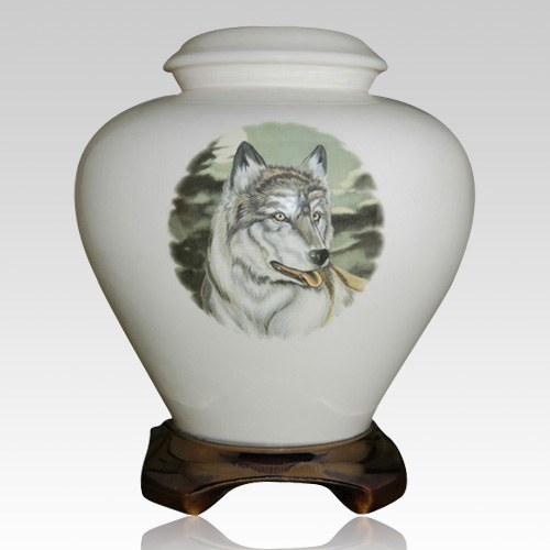 Lone Wolf Cremation Urn