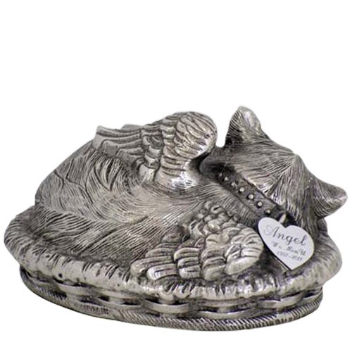 Cat Cremation Urn, Bronze Angel Urn for Ashes