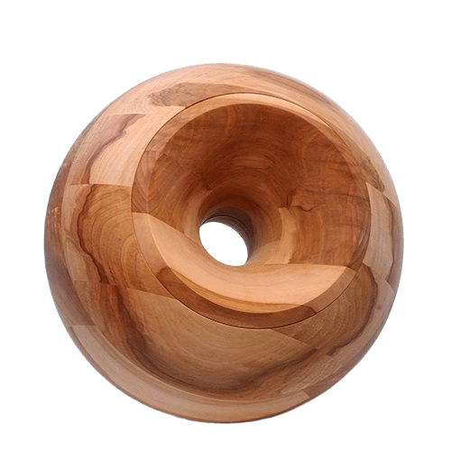 Apple Orb Wood Urn