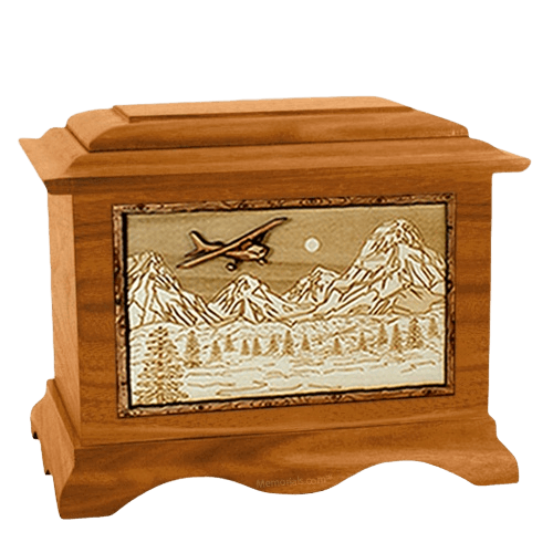 Aviation Mahogany Cremation Urn