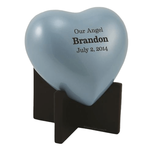 Baby Blue Heart Child Urn