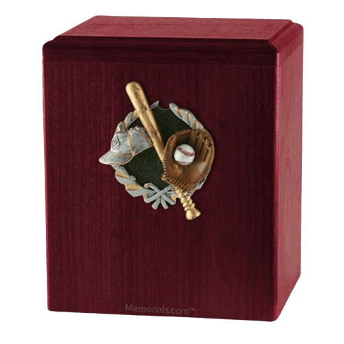 Base Ball Rosewood Cremation Urn