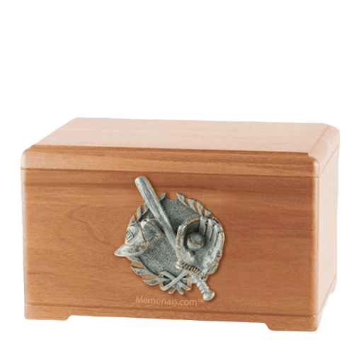 Baseball Tribute Light Cherry Cremation Urn
