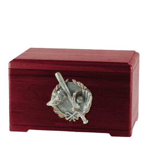 Baseball Tribute Rosewood Cremation Urn