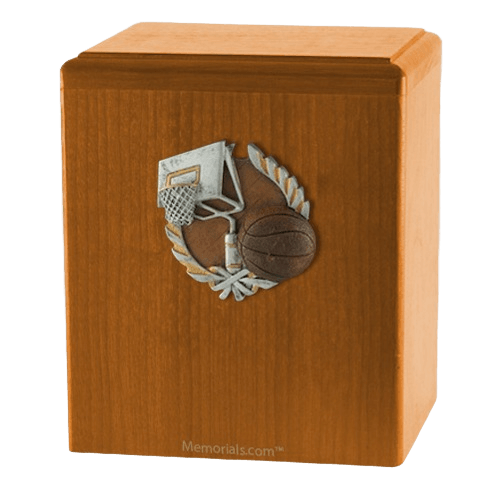 Basket Ball Oak Cremation Urn