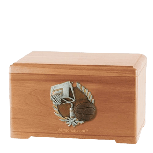 Basketball Fan Light Cherry Cremation Urn