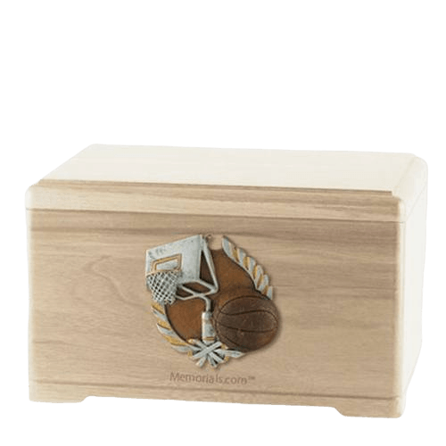 Basketball Fan Maple Cremation Urn