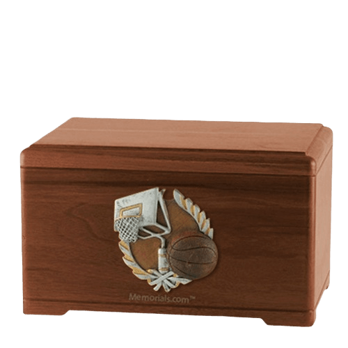 Basketball Fan Walnut Cremation Urn